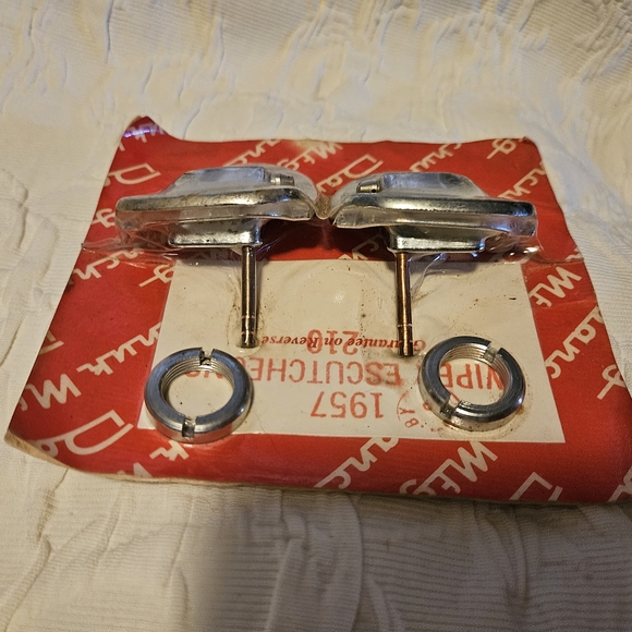 Vintage 1957 Chrome Escutcheons - Picture 2 of 5